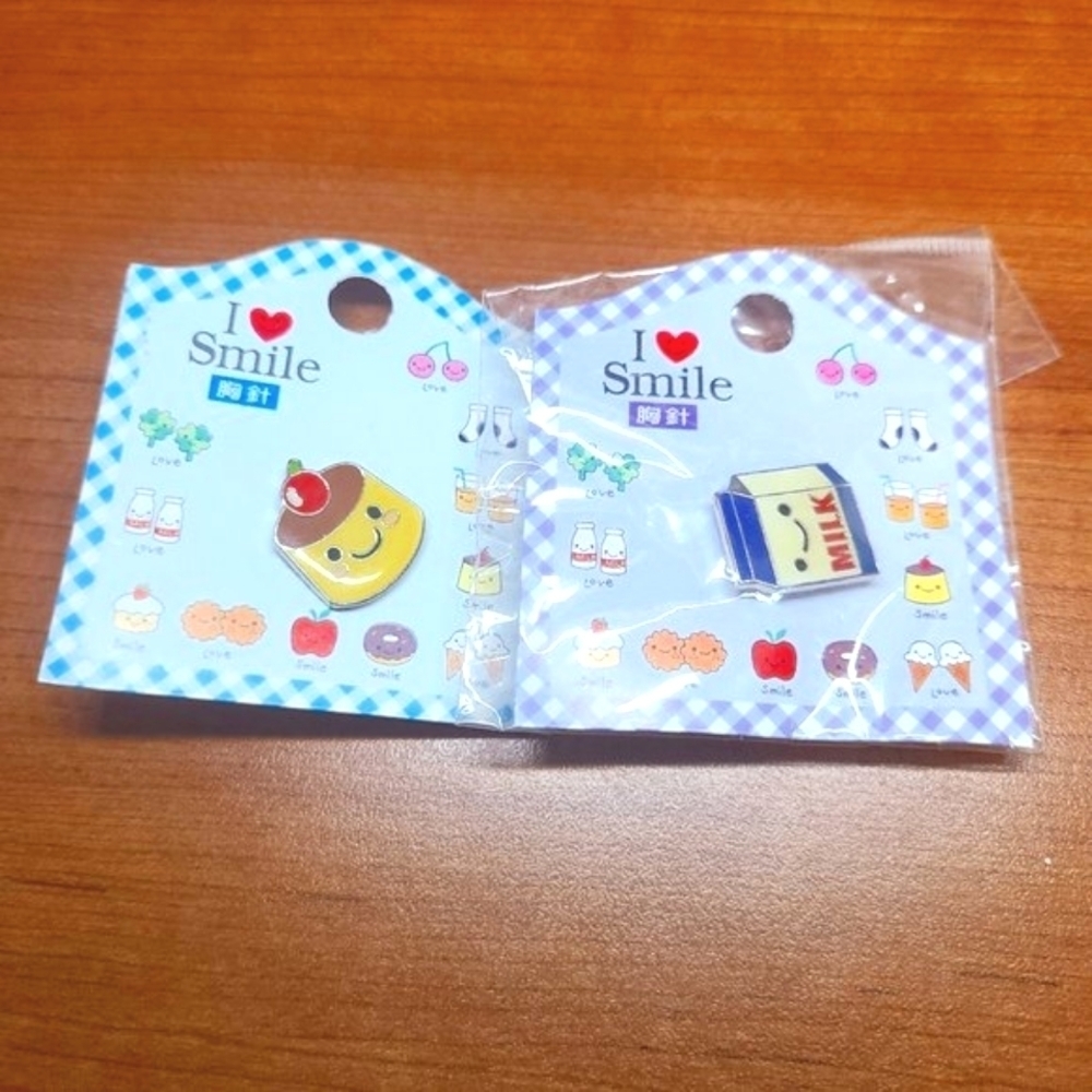 *2 for $30* JAPANESE Food Enamel Pins - Pudding & Milk